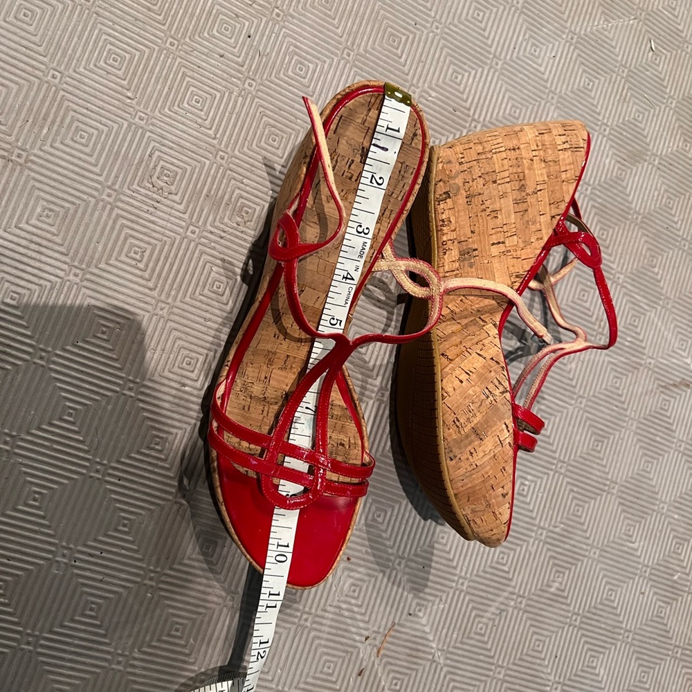 Stuart Weitzman Red Strappy Sandals size 9 - Picture 6 of 9